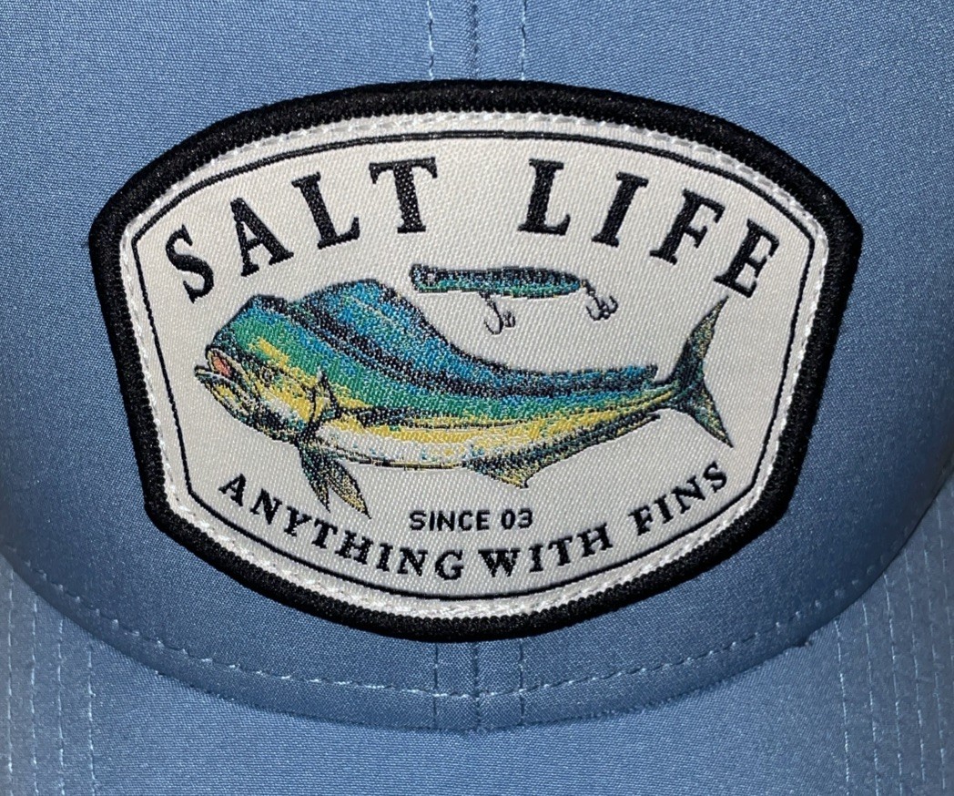 NWT Blue Salt Life Fishing SnapBack Baseball Cap Hat One Size