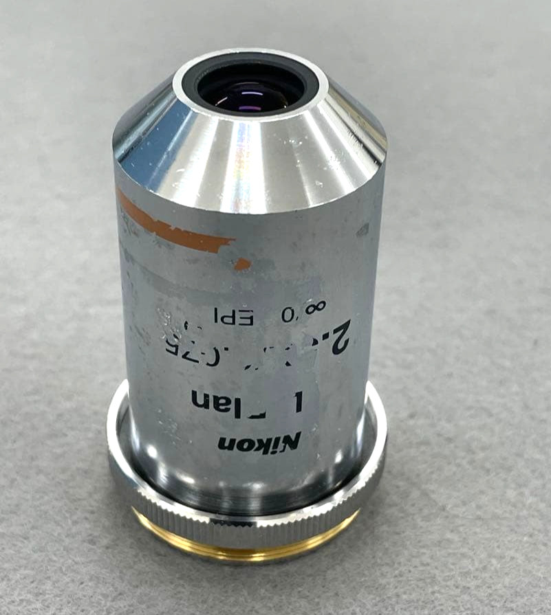 Nikon Microscope Objective lens L Plan 2.5X / 0.075WD 8.8 Good condition From JP