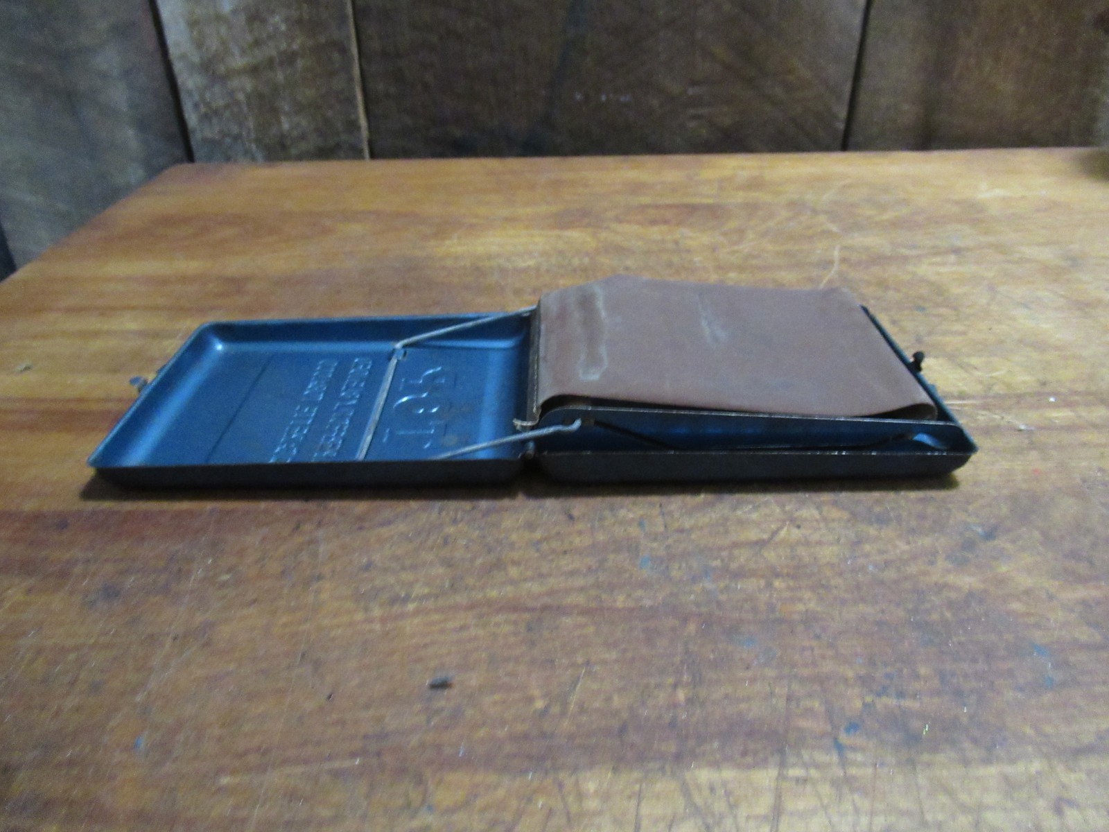 Vintage TOP Blue Metal Tin Cigarette Roller Perfect Blended Tobacco