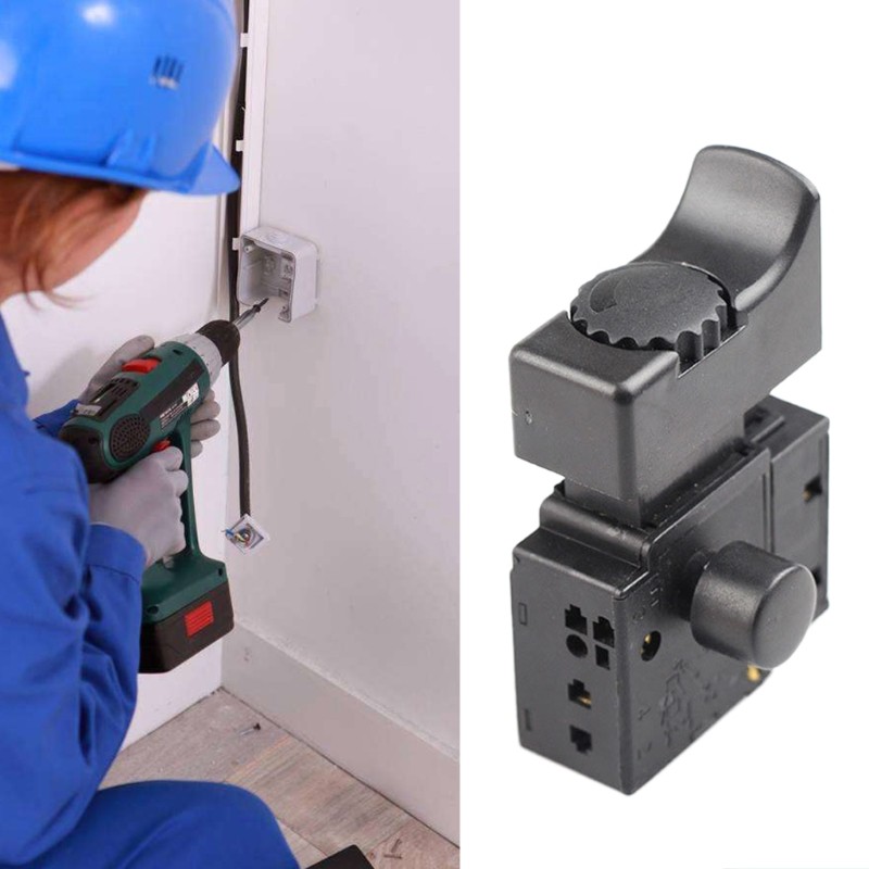 Speed Regulating Switch FA2-6/1BEK Lock on Power Tool Electric Drill Speed