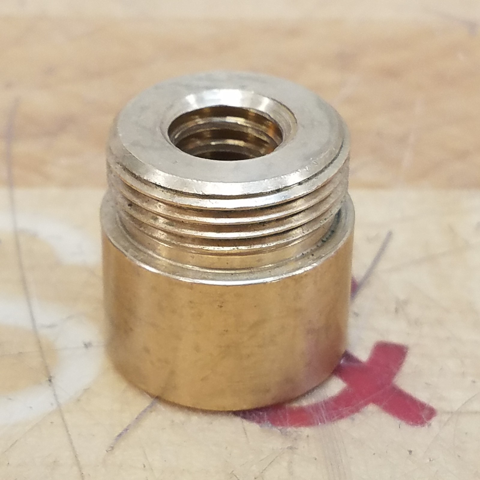 15/16-16 Bronze Nut, Lefty Internal Thread, 1" Diameter, 1" Length - NEW