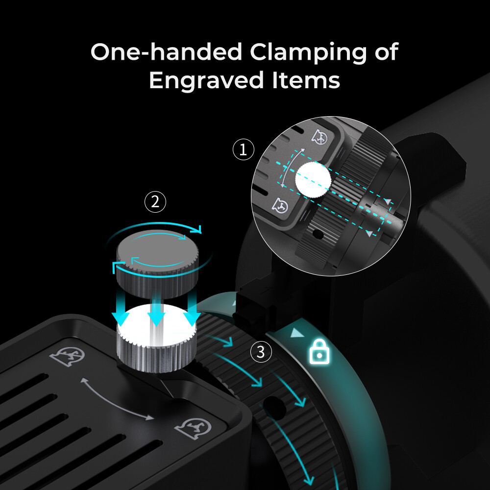 Brand New Creality Laser Rotary Roller Kit Pro for Curved Surface Engraving