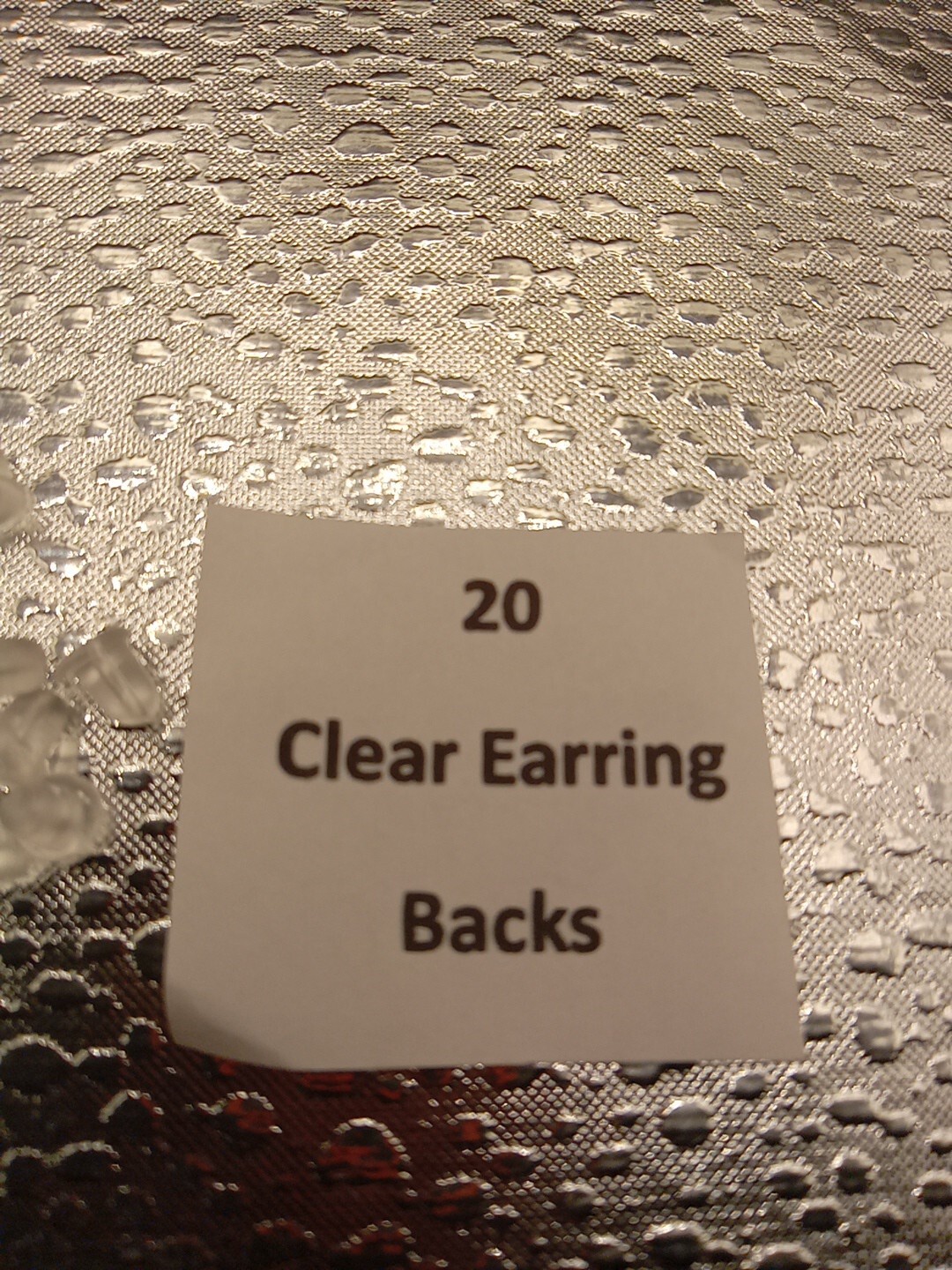Clear Earring Backs - Rubber earring backs - 20 Count