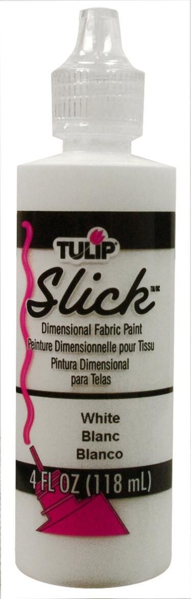 Tulip Dimensional Fabric Paint 4oz-Slick - White (Pack of 3)