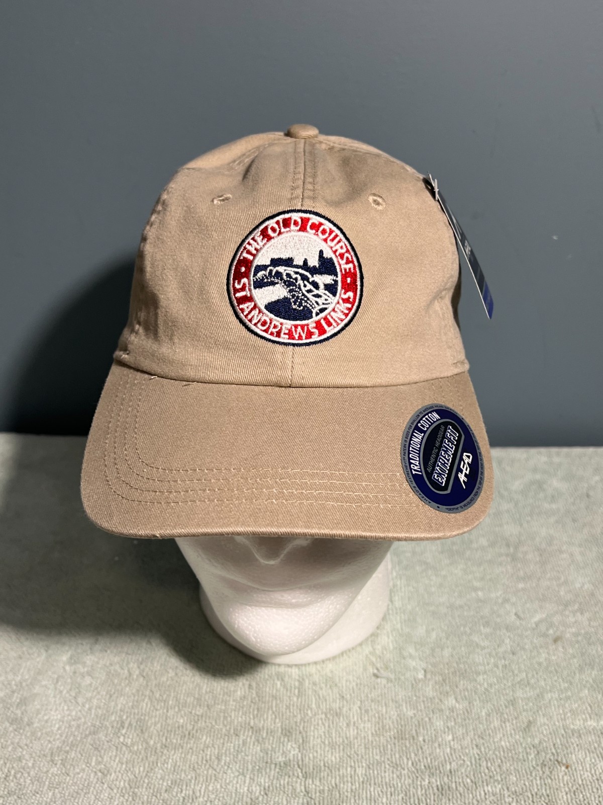 AHEAD MENS THE OLD COURSE ST. ANDREW LINKS ADJUSTABLE TAN HAT NWT
