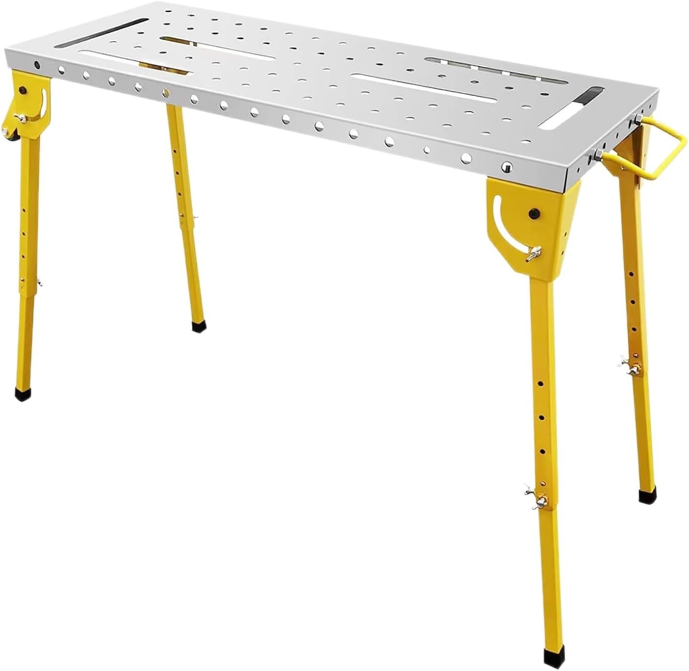 Portable Welding Table 44x21 Inch 500lb Capacity Steel Workbench for Garage Work