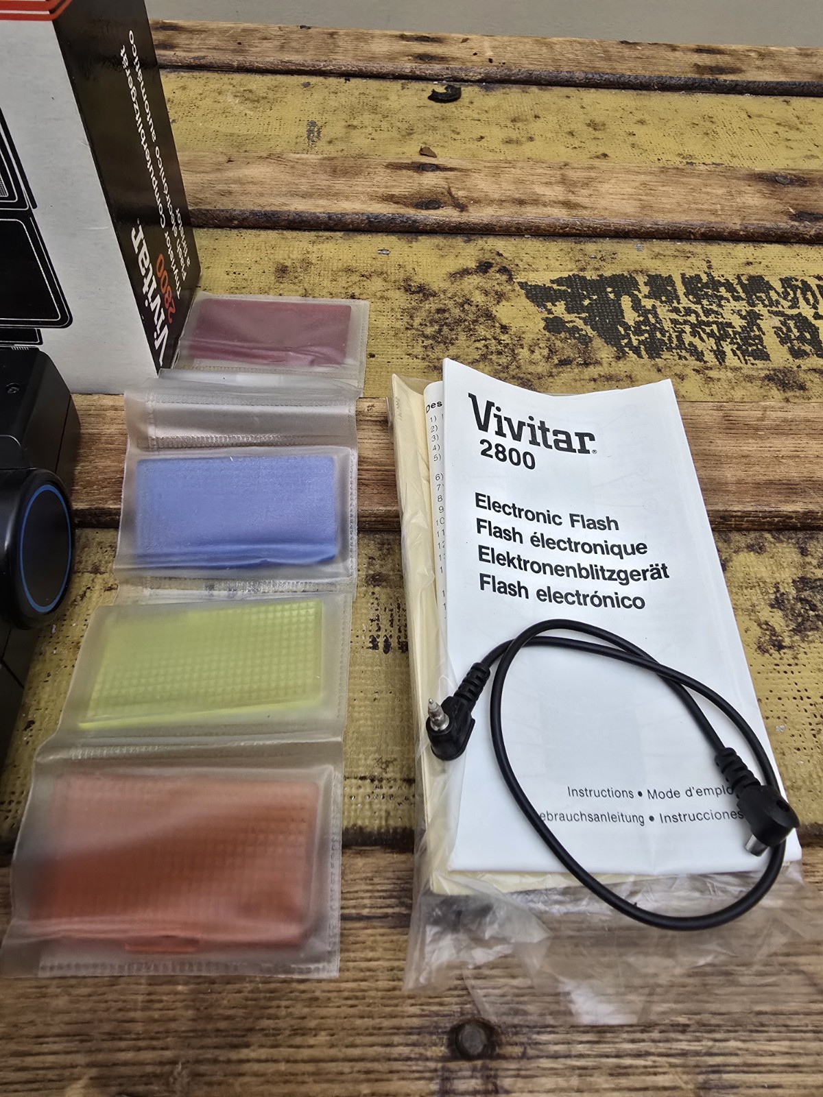 Vivitar 2800 Auto Thyristor Electronic Flash Kit Boxed Manual Tested Working