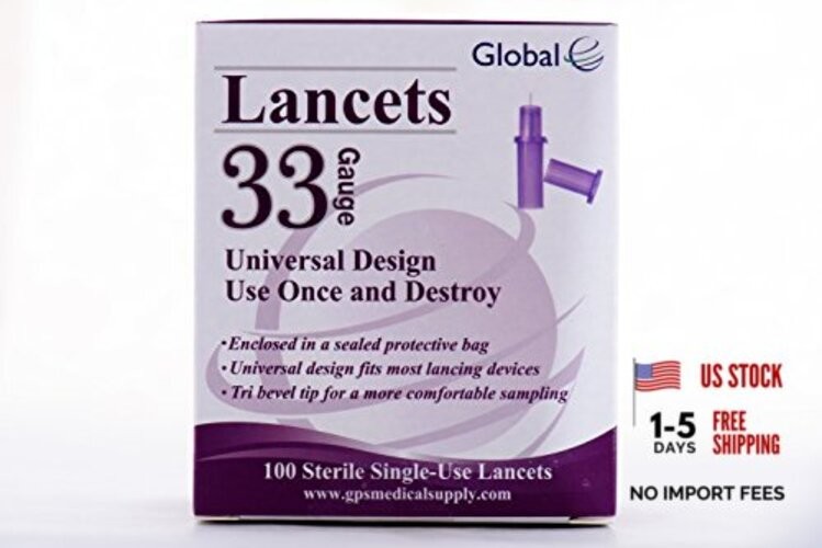Easy Glide 33 Gauge Pull Top Lancets - Virtually Pain-Free Testing - Suitable