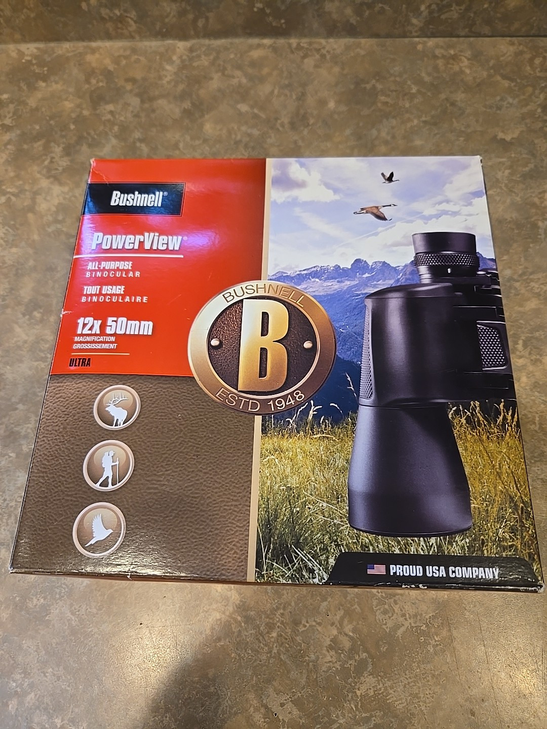 Bushnell Powerview 12x50 Binocular 12x Magnification Case Included