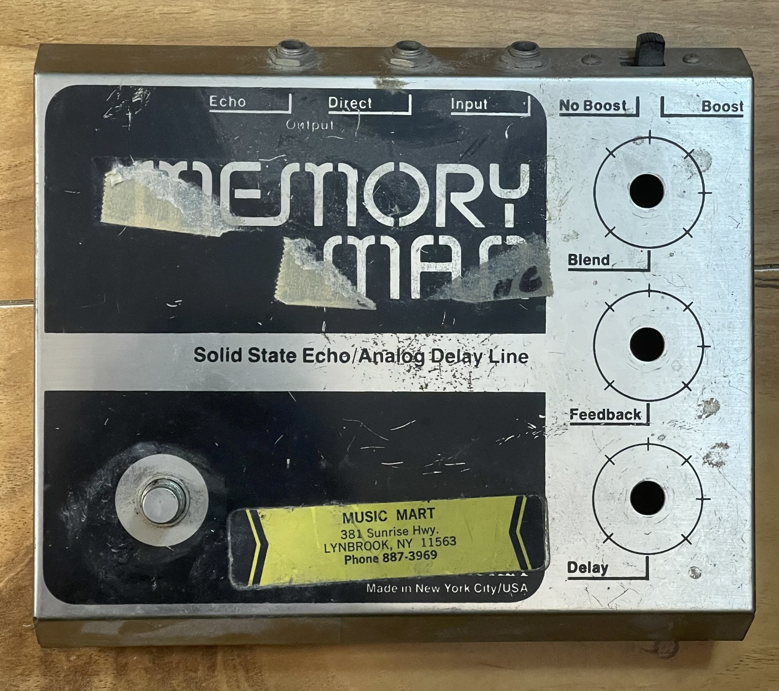 Electro-Harmonix Memory Man Pedal First Year 1970’s For Parts , Box Only