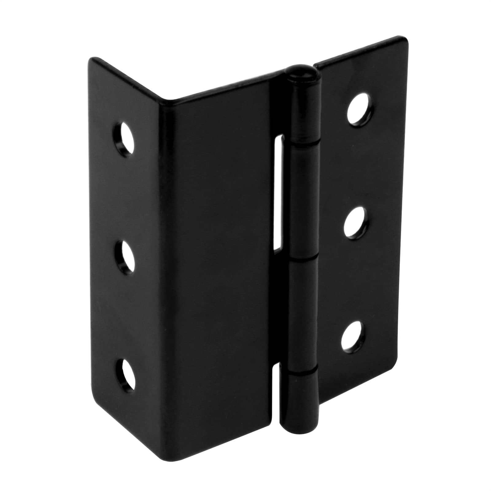 6 Pcs 3" Half-Surface Chest Hinges,Black Offset Hinge for 1" Thick Door Panel...