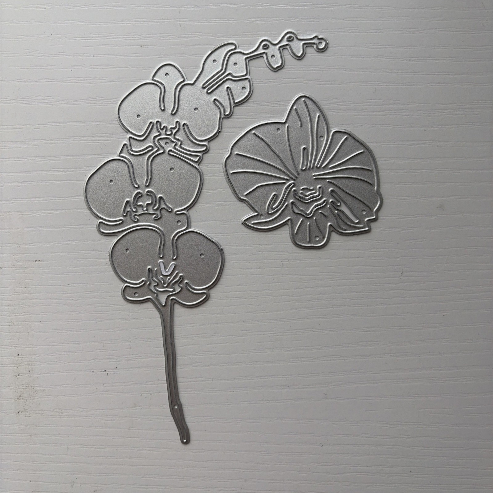 Orchid Die Set Metal Cutting Die Craft Scrapbooking Card Making Intricate Flower