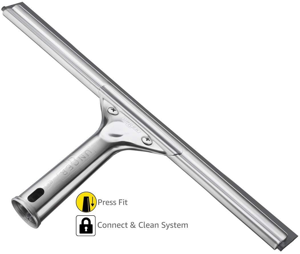 Stainless Steel Window Squeegee 12 Inch, Heavy Duty, Silver