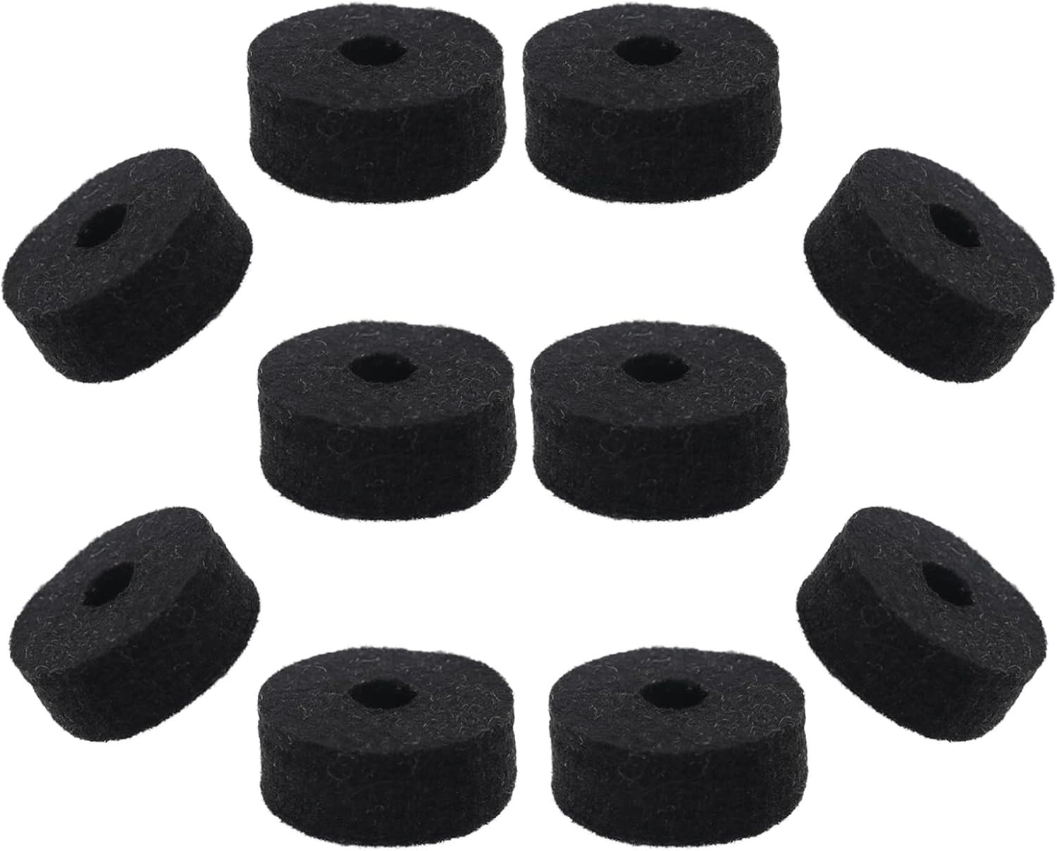 Pack of 10 Round Soft Black Cymbal Stand Felt Washer, Drum Felts , Enhance Yo...