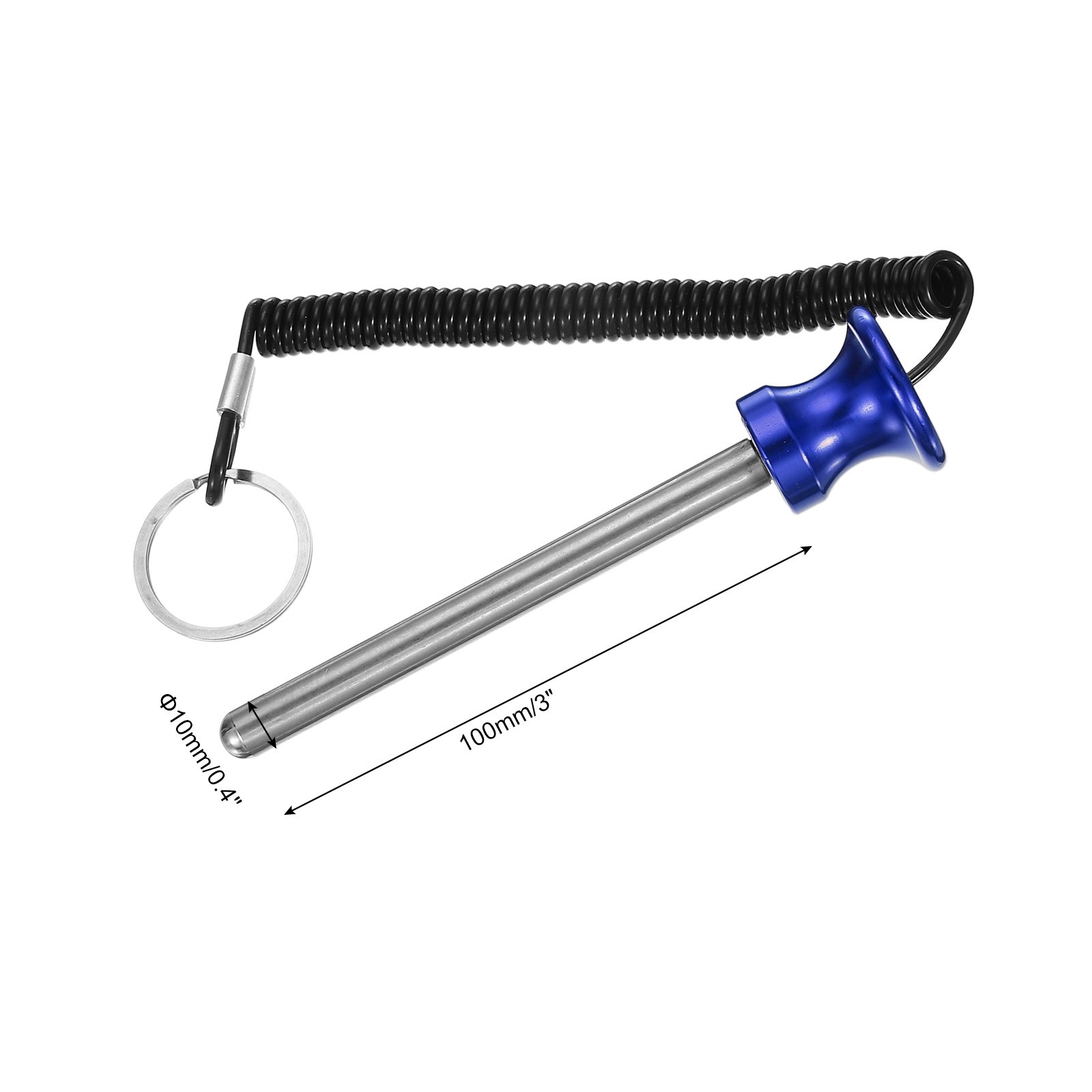 Weight Stack Pin 3/8" Dia 4" Locking Space Weight Stack Replacement, Blue