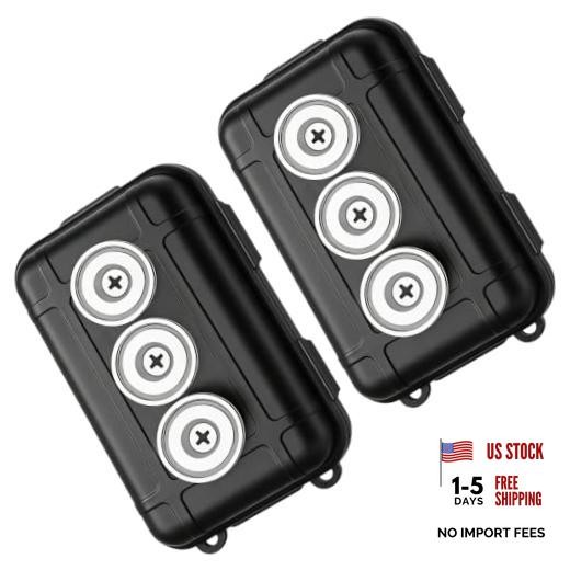 Pcs Magnetic Key Box with 3 Magnets, Magnet Key Holder for Under 5.2x5.6x1.8 2