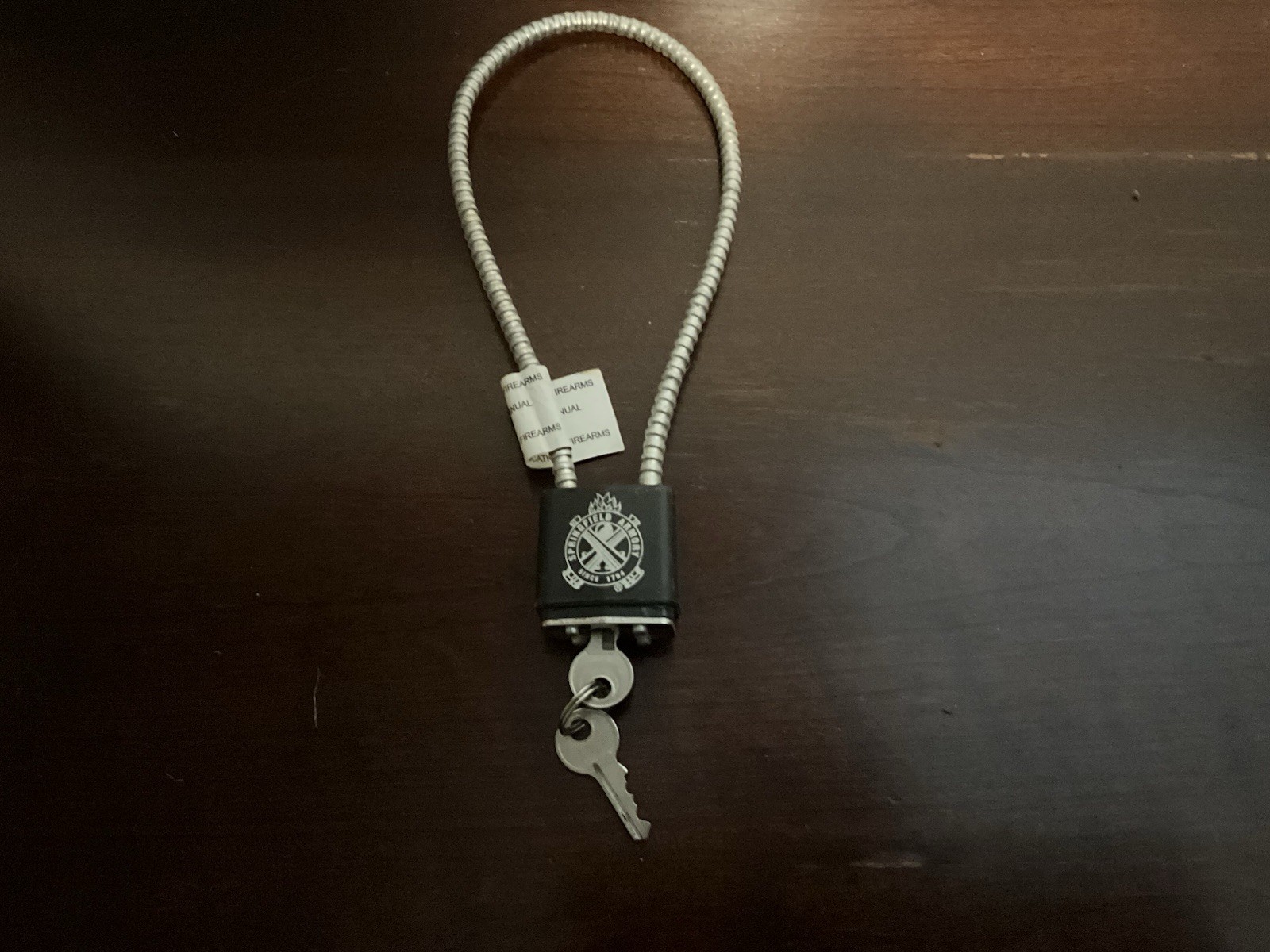 Springfield Armory Gun Lock Universal Cablelock Black Silver With 2 Keys