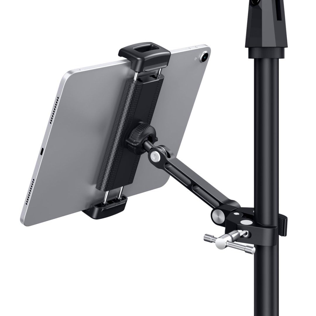 iPad Holder for Mic Stand, Aluminum Holder for Mic Music