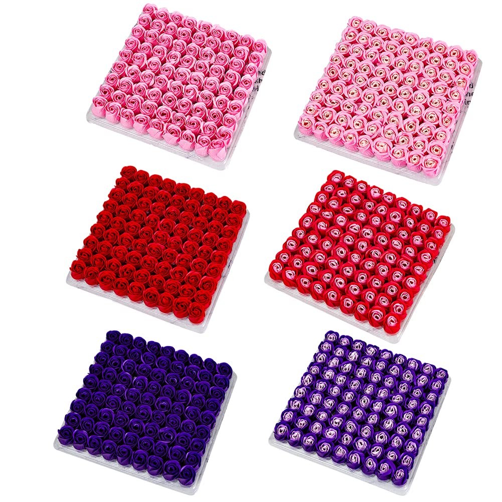 EUBUY 81PCS Bath Soap Rose Flower, Scented Petals Medium, Type 5