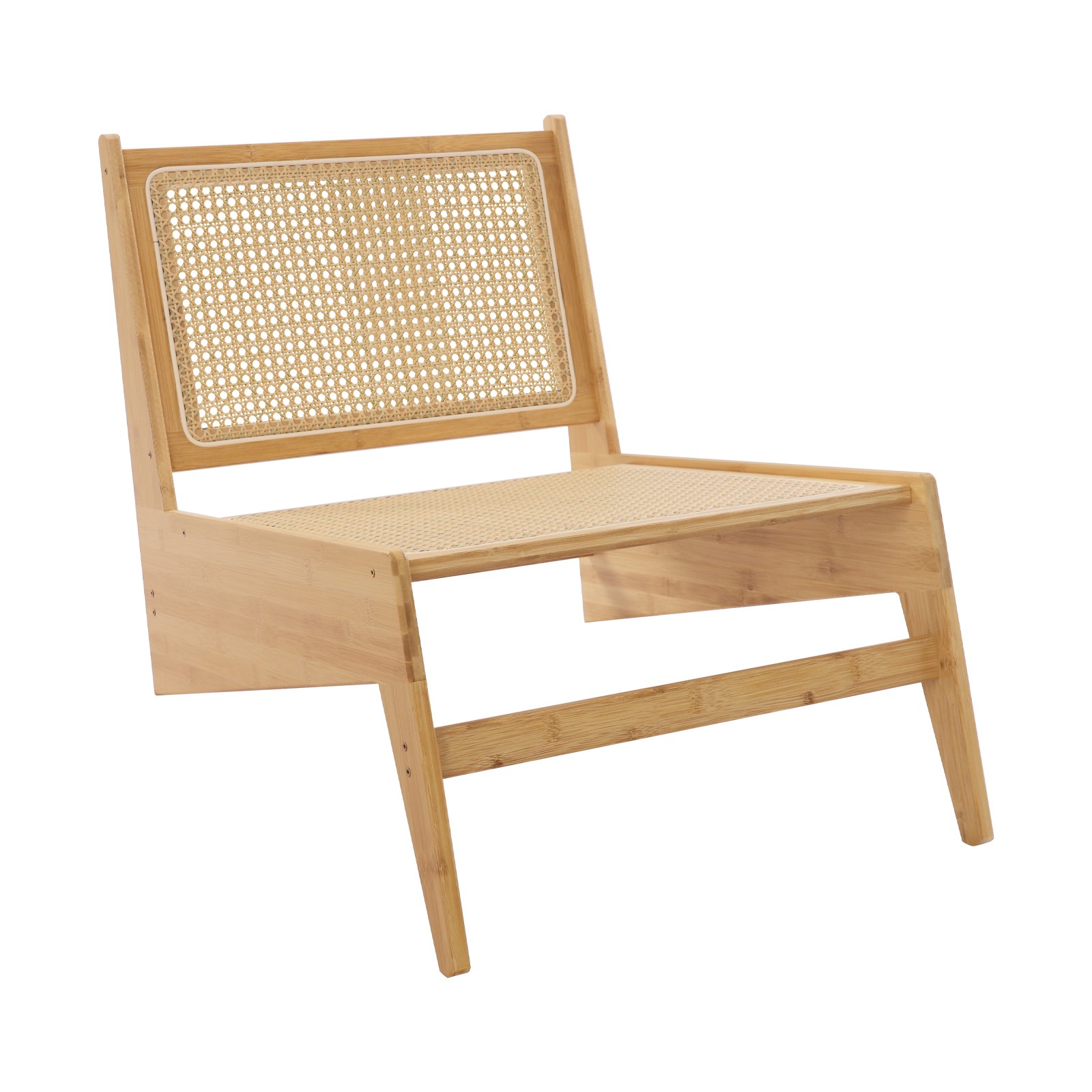 Home Bamboo Chair, Accent Chair, Comfy Bamboo Chairs, 53x64x58cm, Wood Color