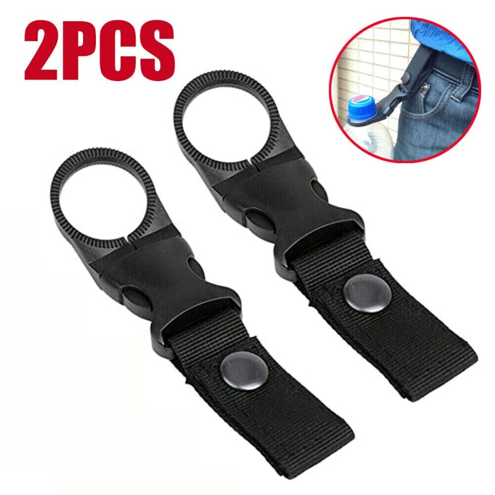 2PCS Water Bottle Nylon Buckle Hook Climbing Carabiner Belt Backpack Hanger Hook