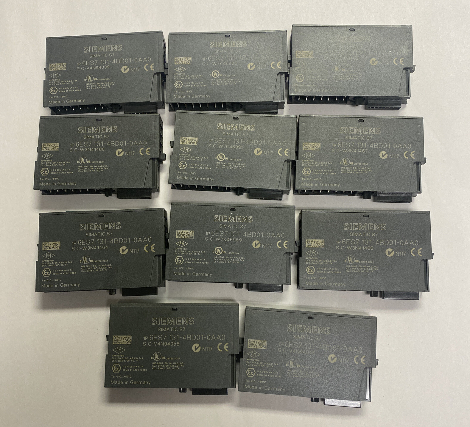 SIEMENS,6ES7131-4BD01-0AA0,INPUT MODULE LOT OF 11