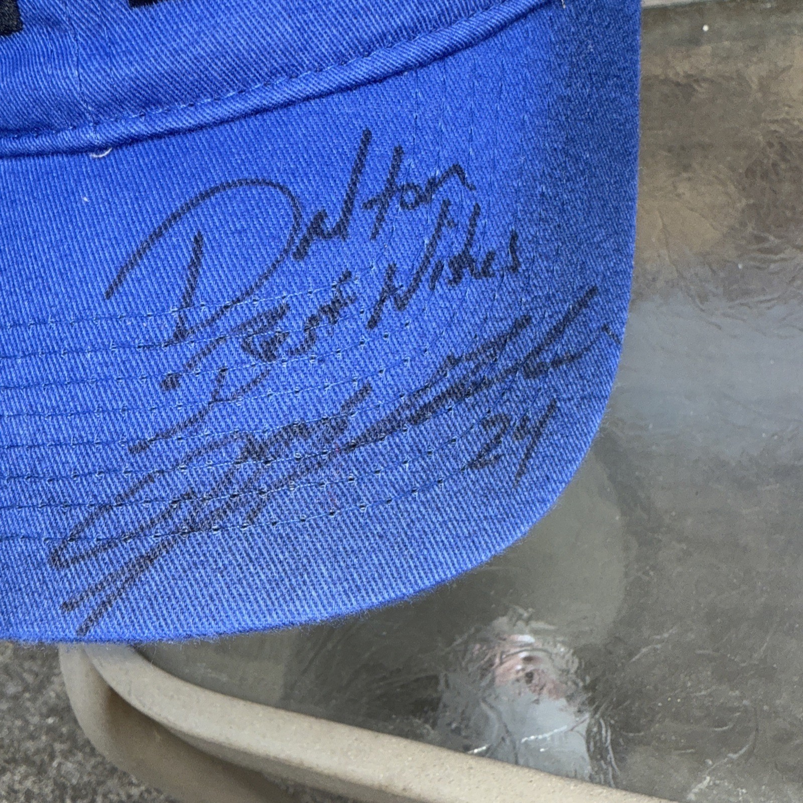 NASCAR #24 Jeff Gordon Signed Royal Blue Trucker Hat Cap Snapback NASCAR Patch