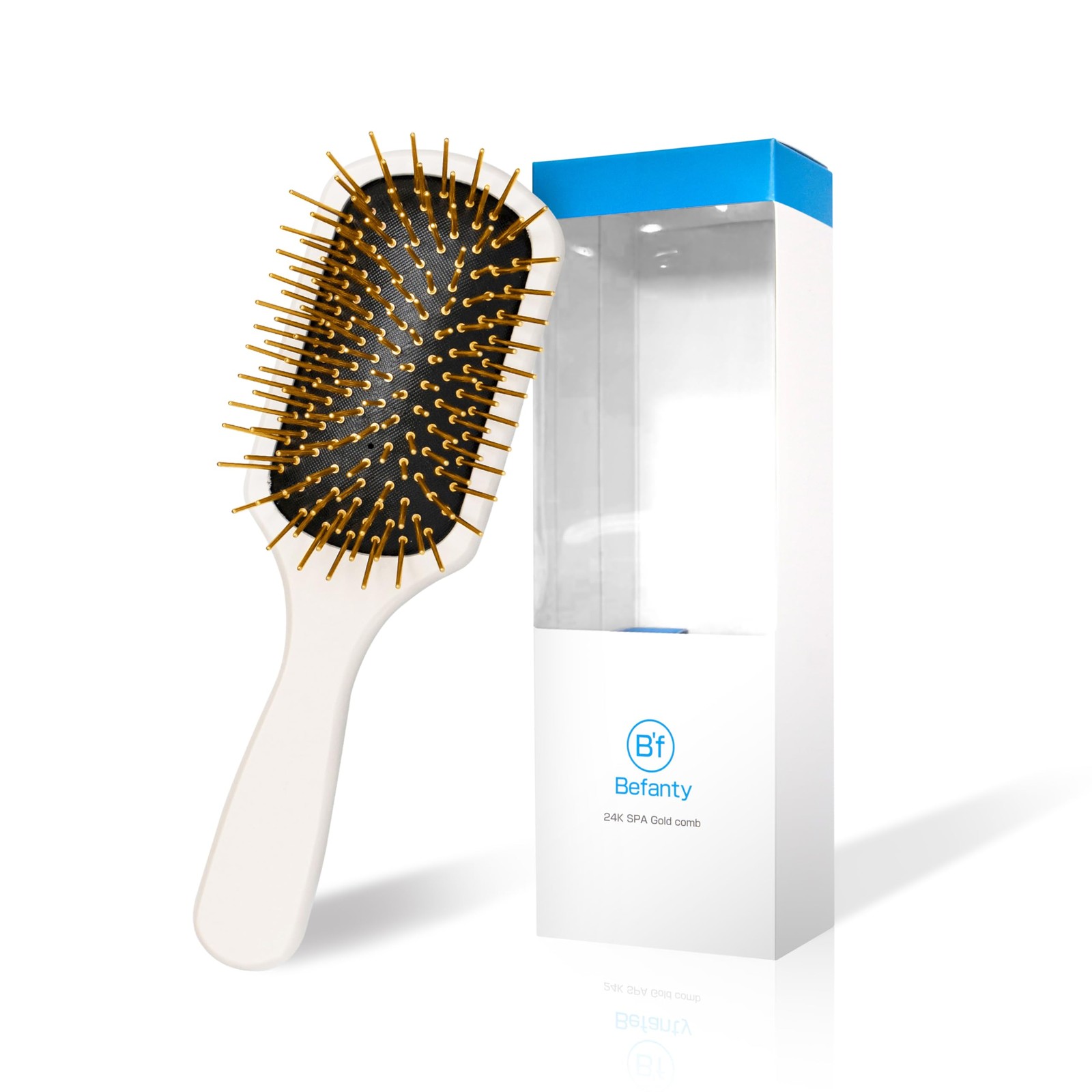 Befanty 24K Gold Plated Gua Sha Massager Anti-Static Metal Bristle Comb For Dry