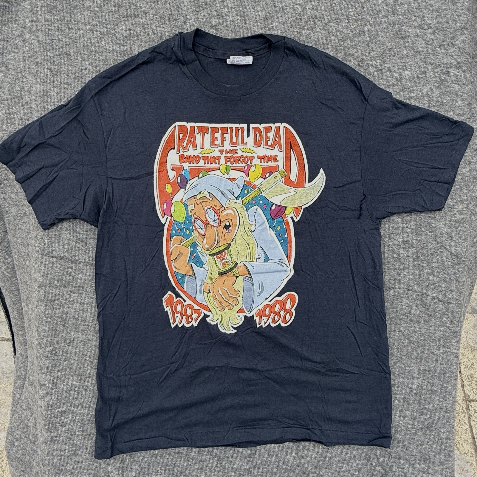 Vtg Grateful Dead T-Shirt 1987-1988 New Years Viewers Choice Showtime XL - RARE