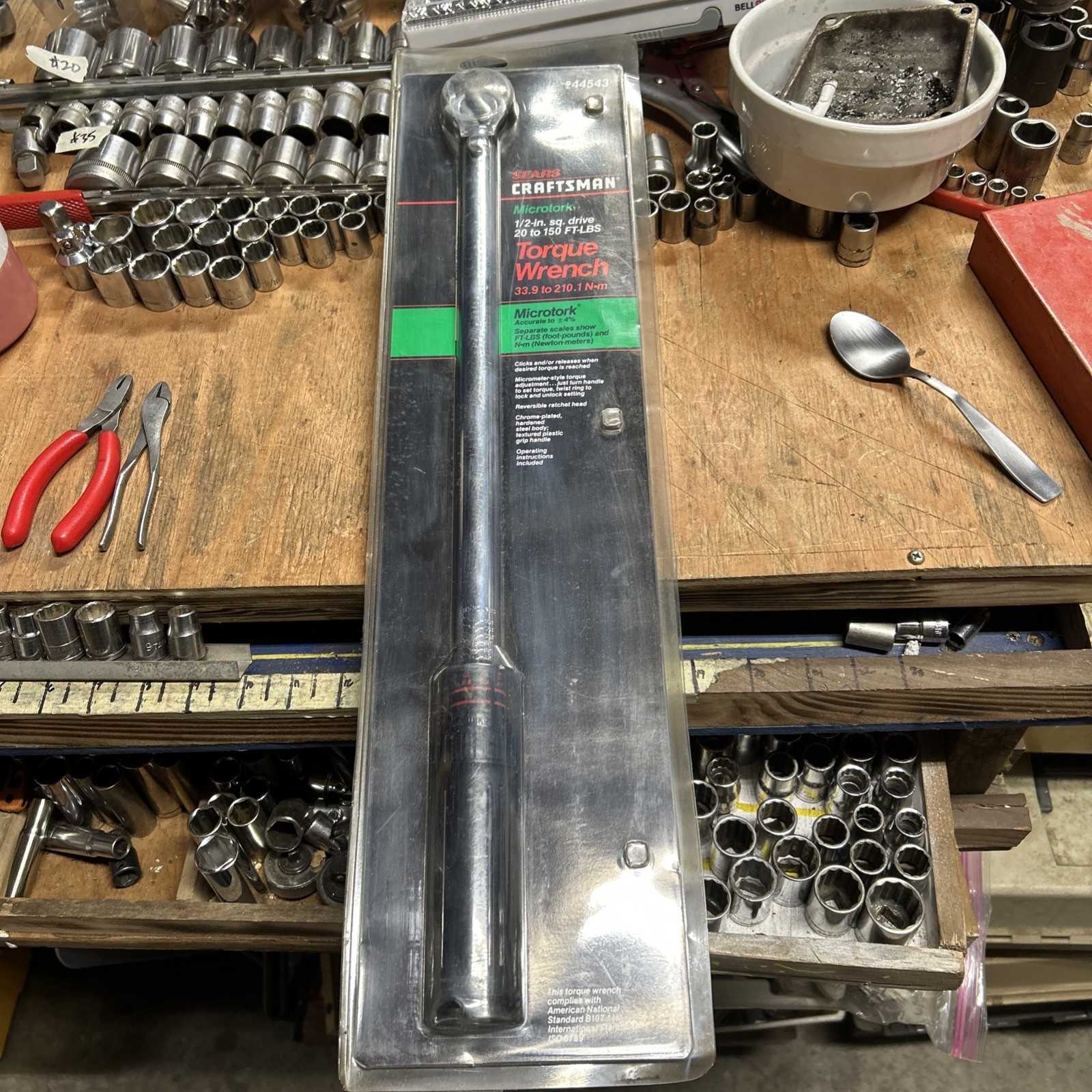 Craftsman NOS  USA 1/2" Drive 9-44543 Torque Wrench 20-150 Ft-lbs MADE IN USA