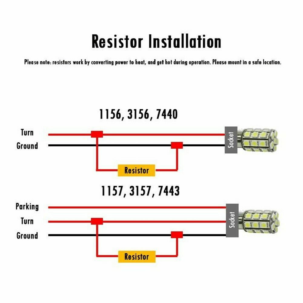 4PCS Load Resistor 50W 6RJ 6ohm LED Decoder FIX Hyper Flash Turn Signal Blinker