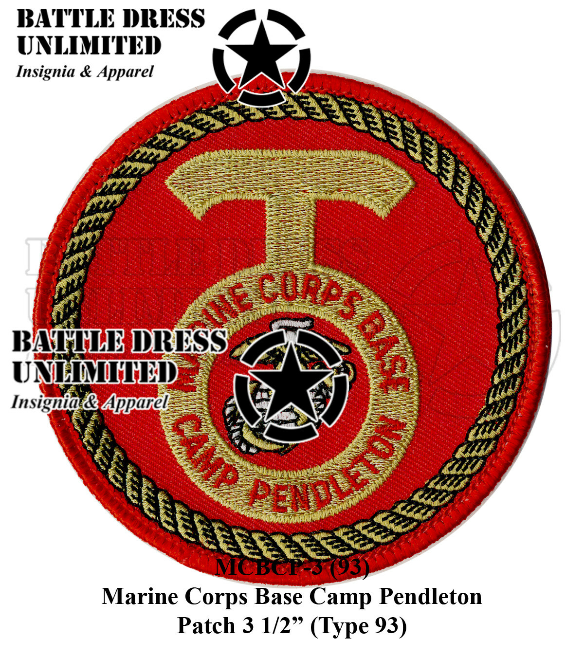 MCB Camp Pendleton Patch (CamPen USMC Marines)