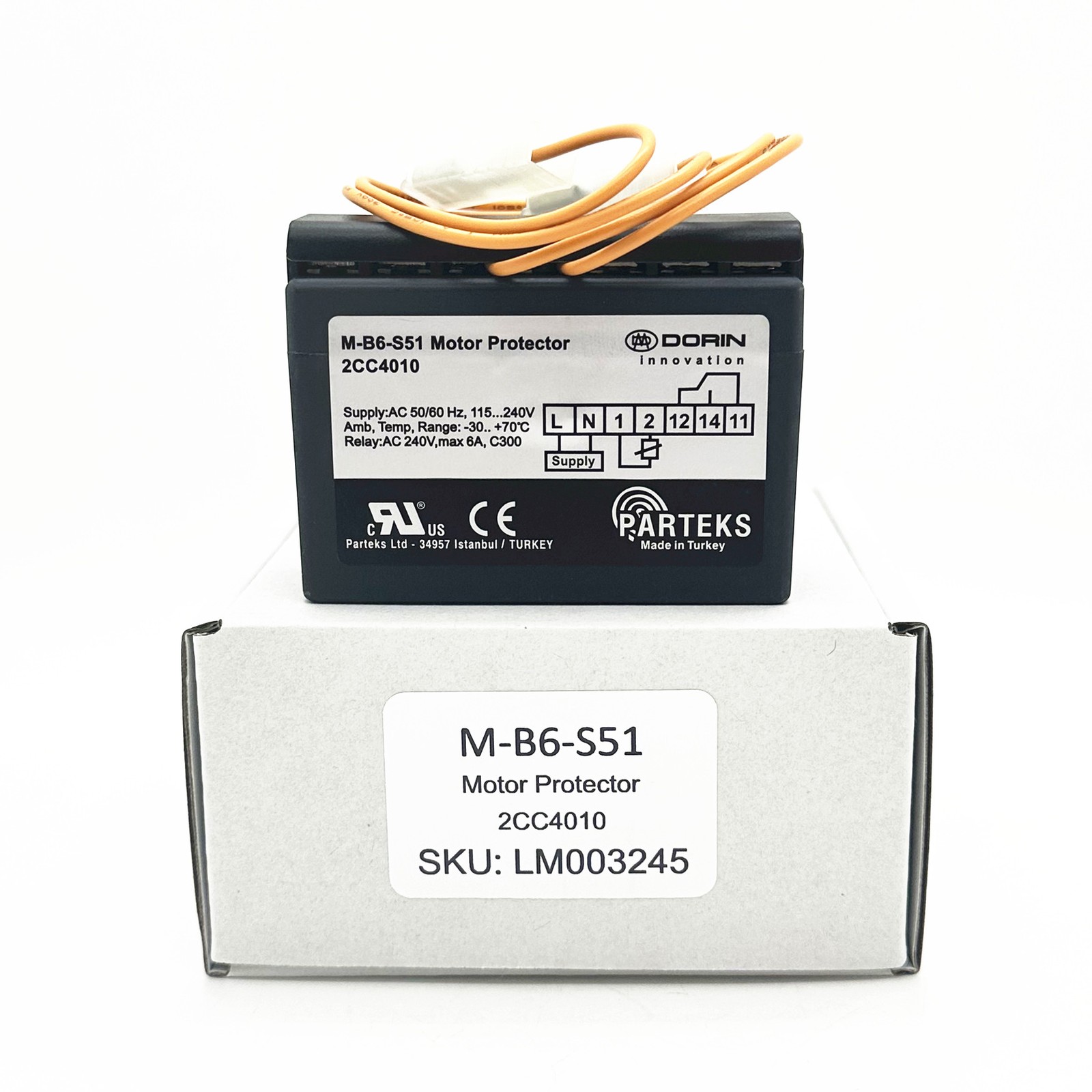 DORIN Compressor Motor Protector  PARTEKS Temperature Protector M-B6-S51 2CC4010