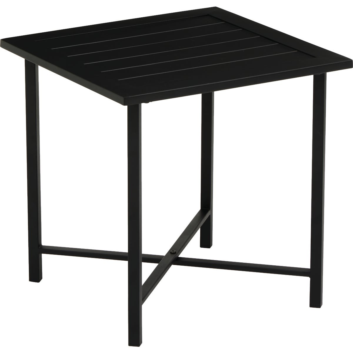 Outdoor Expressions Windsor 18 In. x 18 In. Steel Slat Side Table 870088 Outdoor
