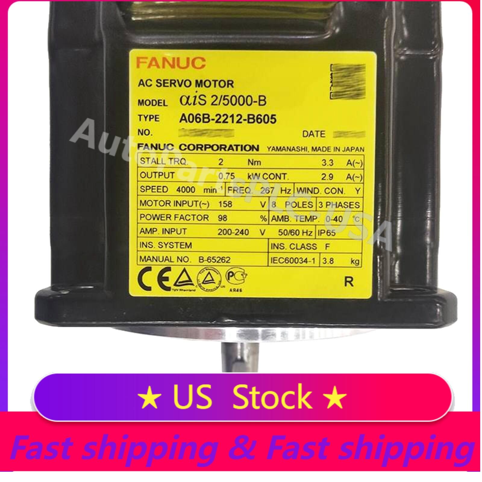 NEW FANUC A06B-2212-B605 Servo Motor