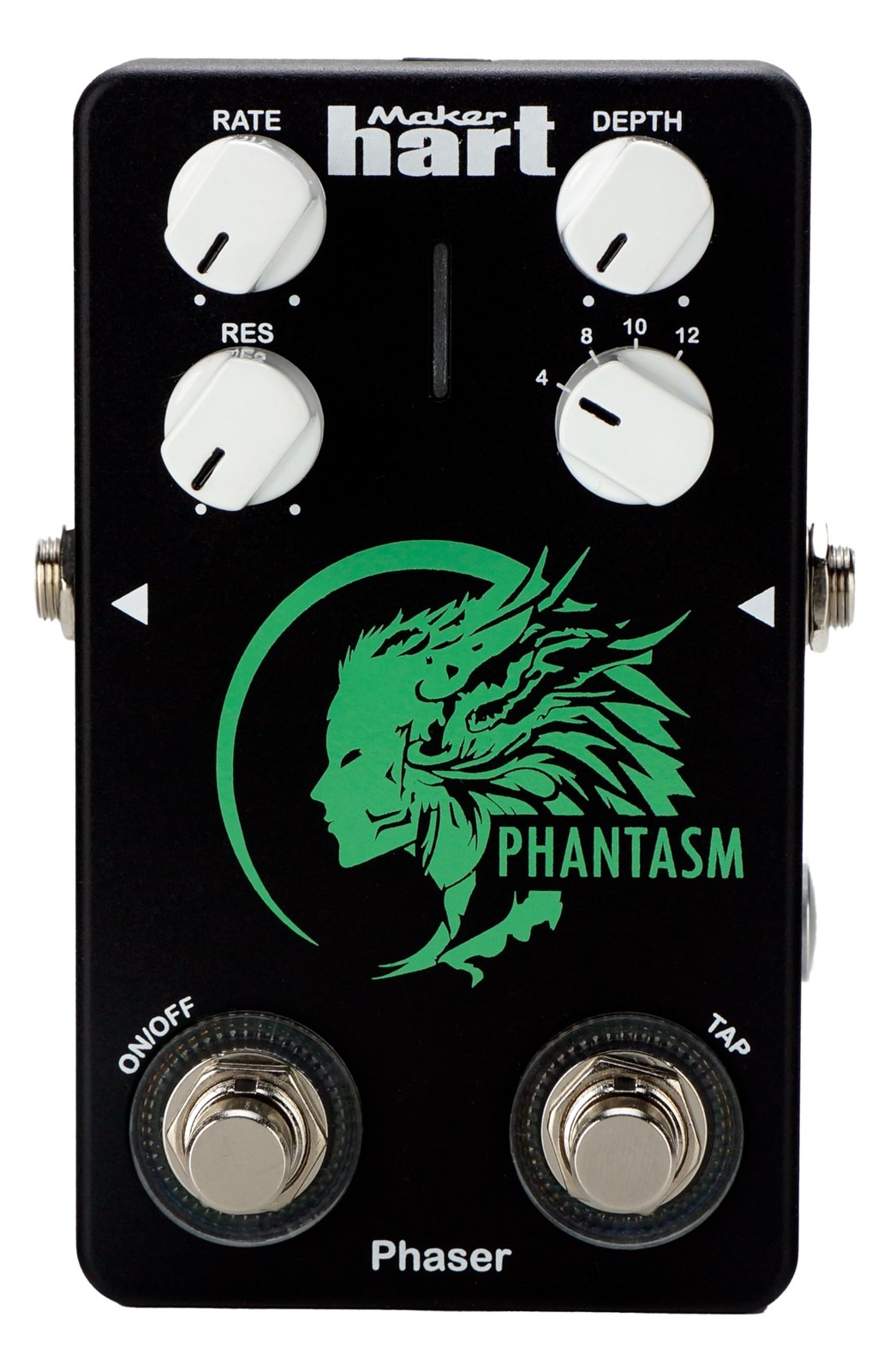 Maker hart PHANTASM/PHASER Phaser Pedal with TAP TEMPO – Dynamic Black