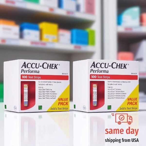 Accu-Chek Performa 200 Test Strips (2 Packs x 100 Each) From US-NO IMPORT FEE!!
