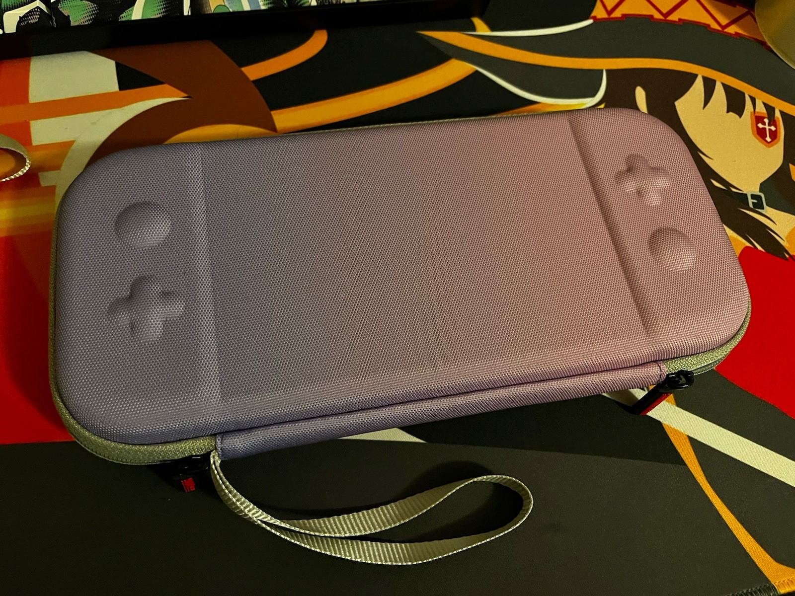 Purple Hard Shell Travel Case for Nintendo Switch Lite with Game Card Slots