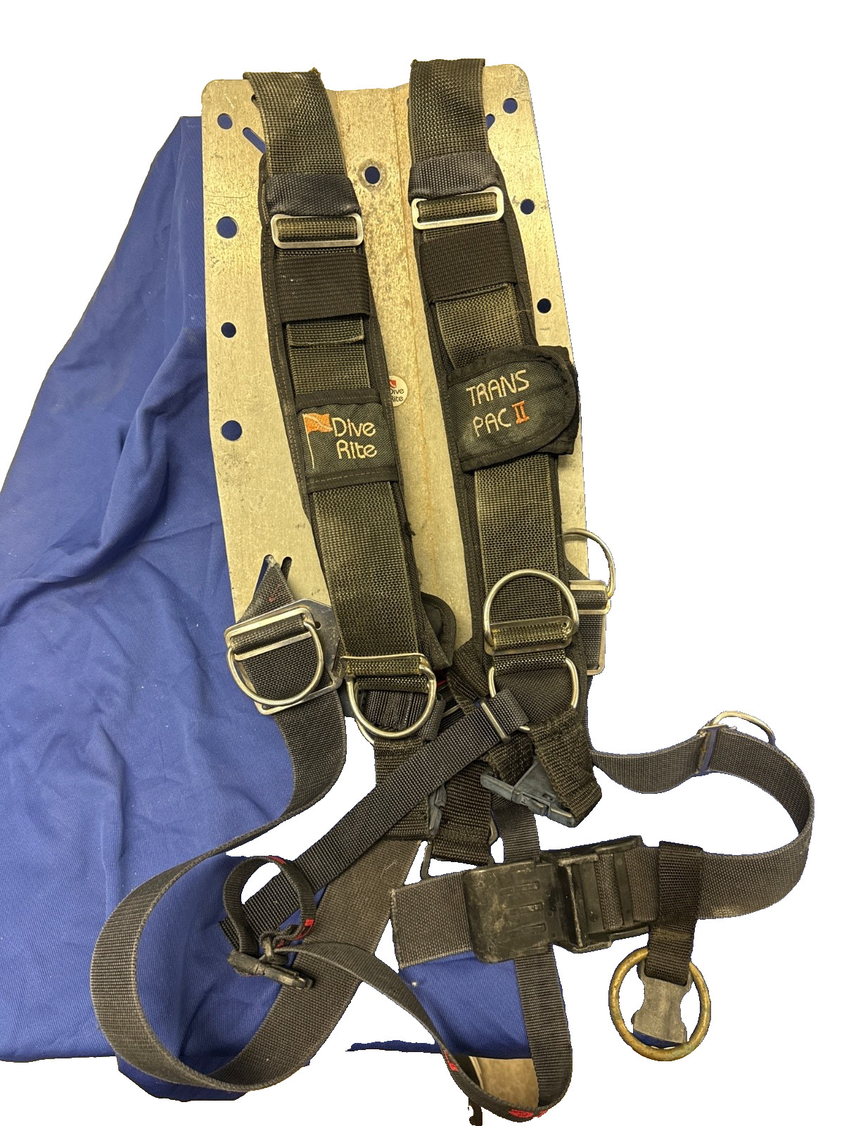 Dive Rite aluminum back plate with harness Used , 0477