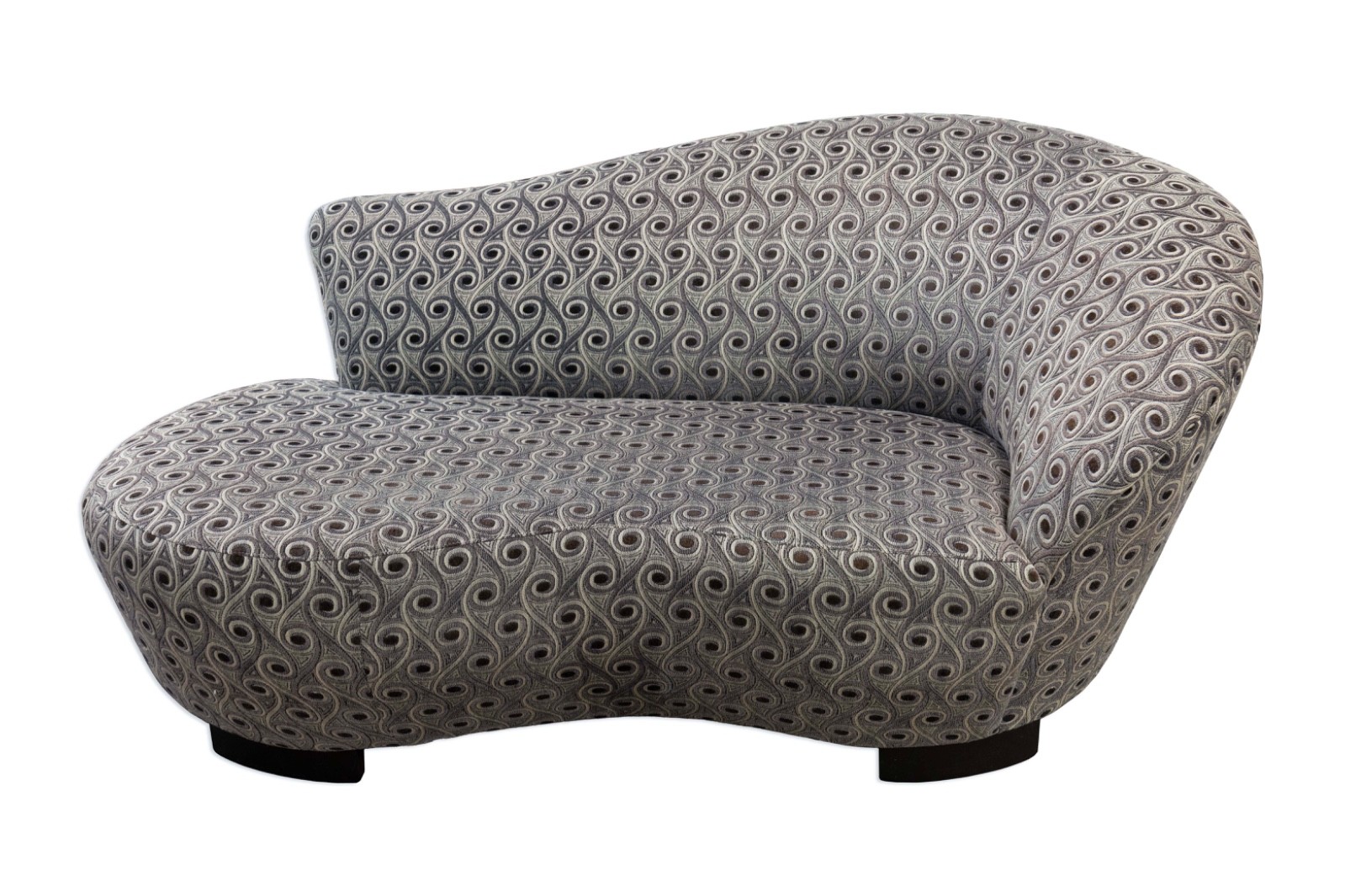 Organic Modern Curved Chaise Lounge Sofa In The Style Of Vladimir Kagan
