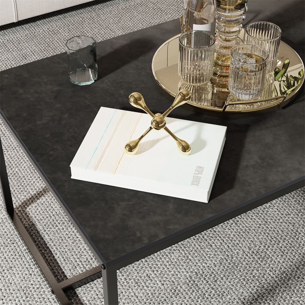 Rectangular Coffee Table Sintered Stone Cocktail Table For Living Room Apartment