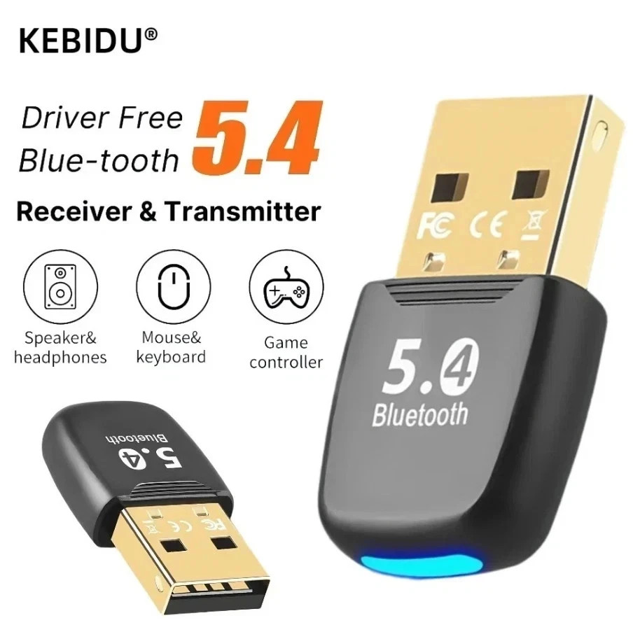 Bluetooth Adapter USB Bluetooth 5.4 for PC Dongle Adaptador
