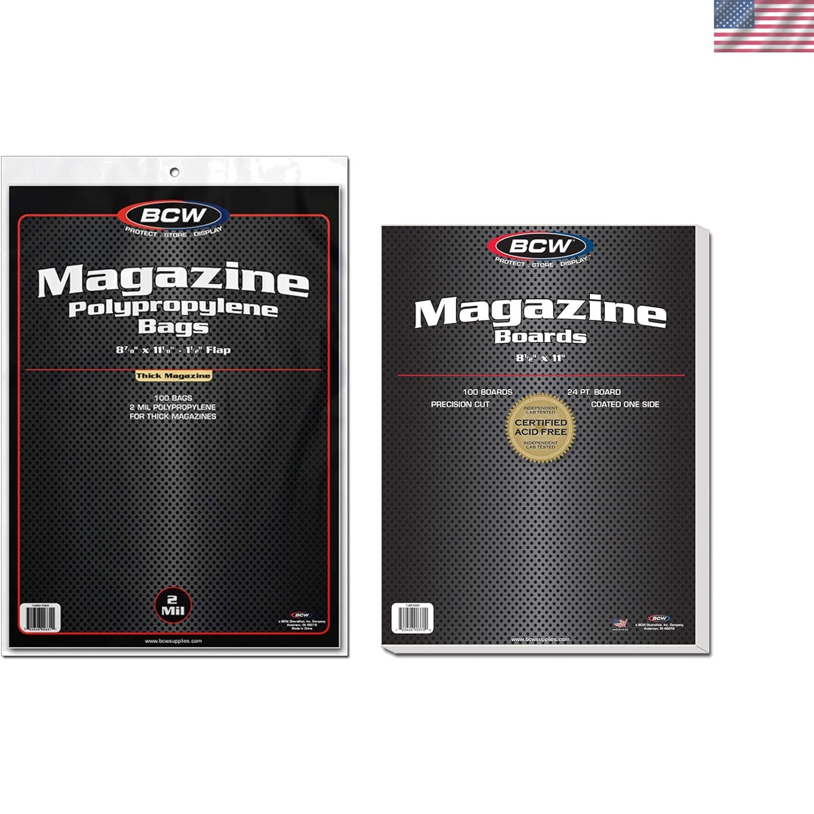 Large 200 Piece Combo of Archival Magazine Bags & Boards for Collectible Care