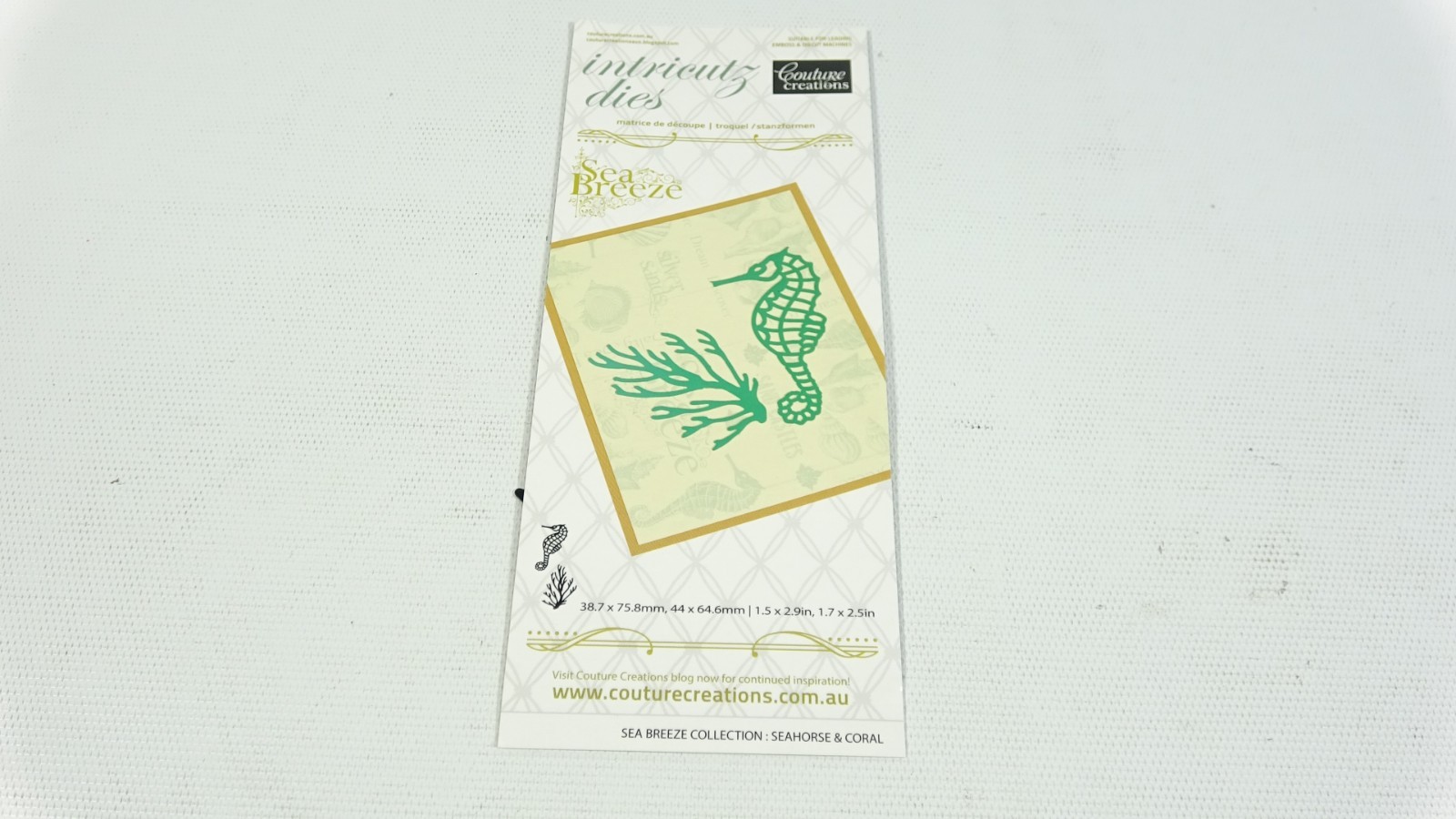 2016 Couture Designs Intricutz Dies Sea Breeze CO724692 - Seahorse