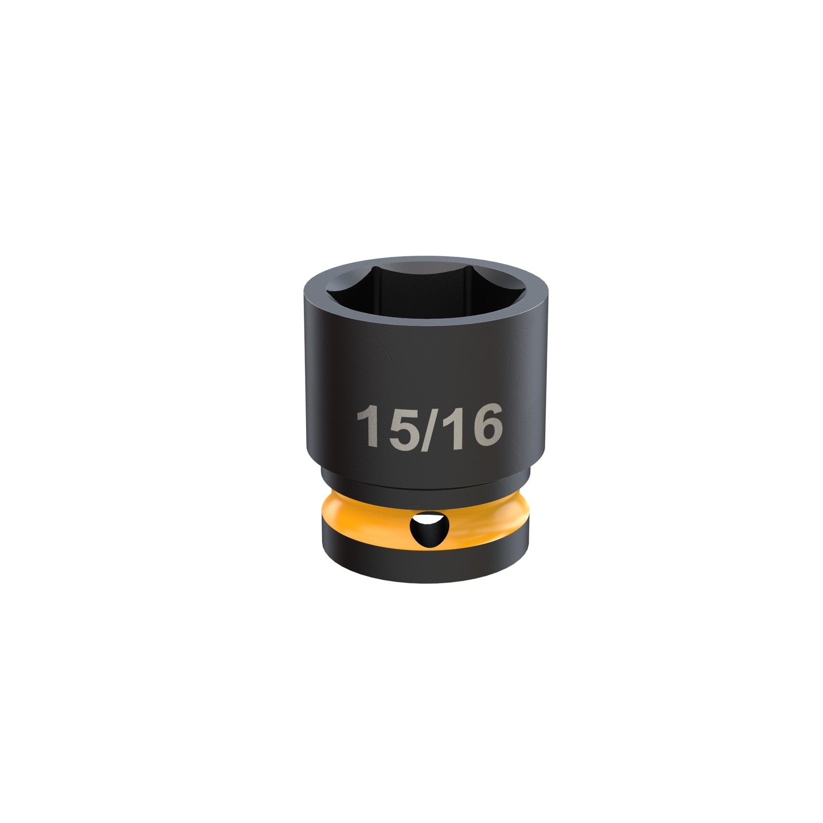 Klutch 1/2in.-Drive 6-Point Chrome Molybdenum Impact Socket, 15/16in. SAE