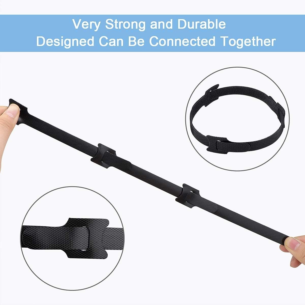 60 PCS 6" Reusable Cable Ties Cord Straps for Wire Organizer & Cable Management