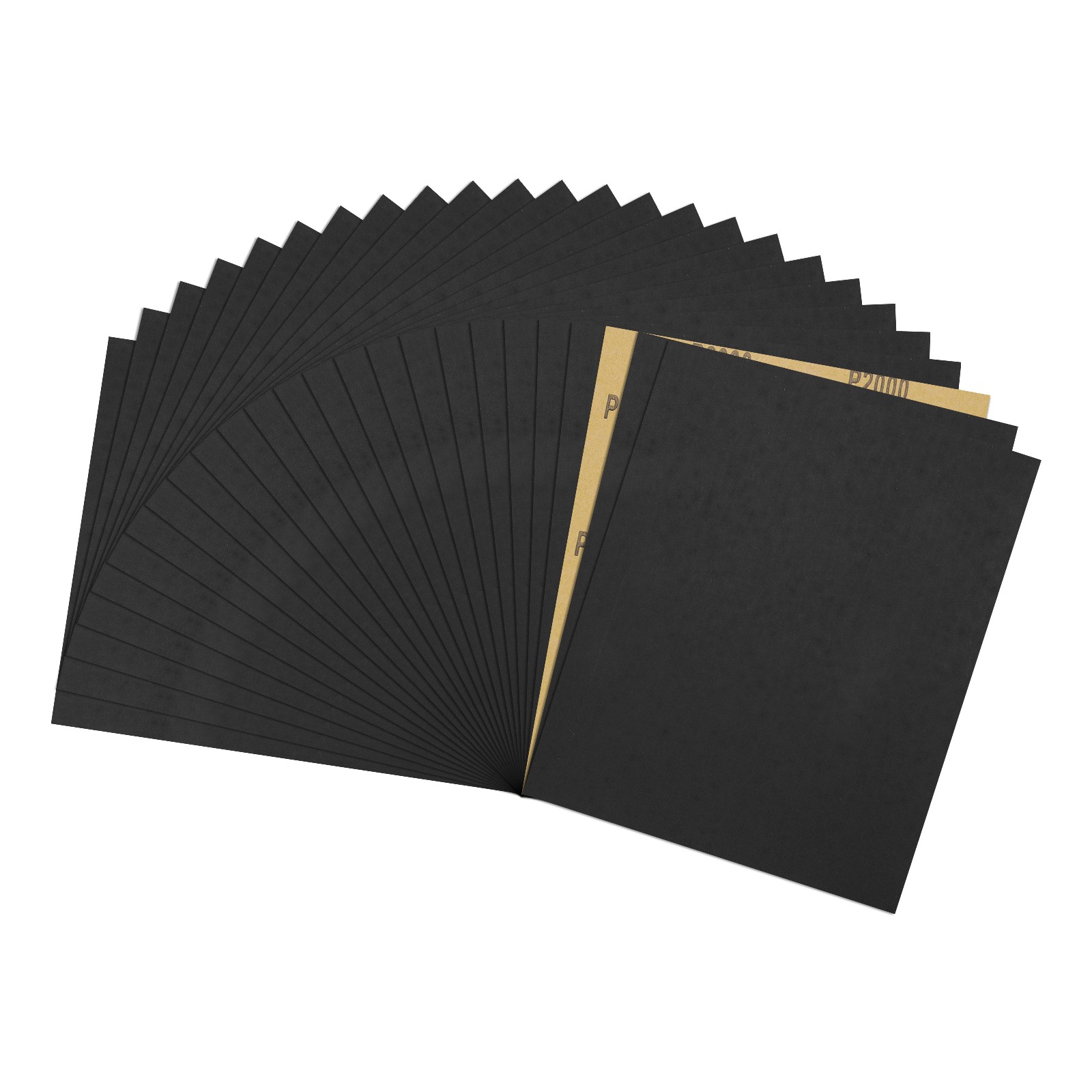 Sandpapers (9" x 11"/229mm x 279mm) 25 Sheet, 2000 Grit Black Sand Paper