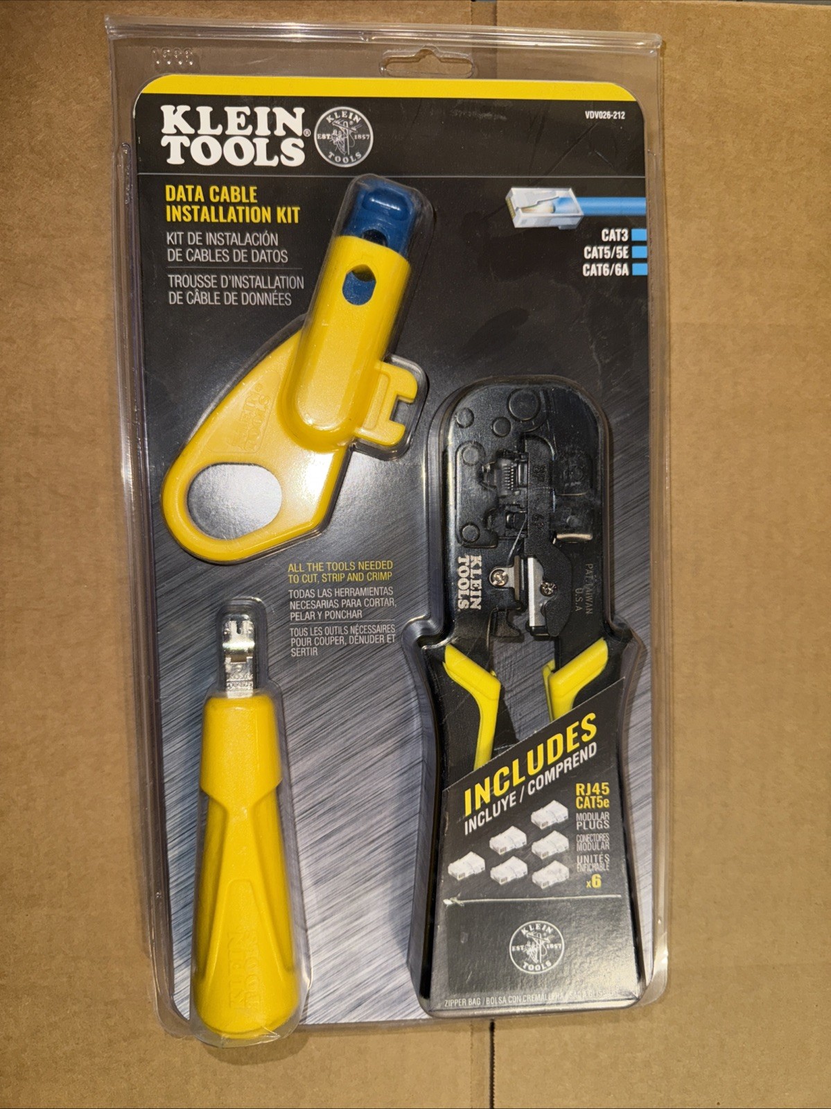 Klein Tools Data Cable Installation Kit VDV026-212 Cut Strip and Crimp