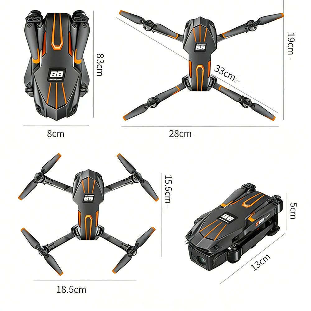 Drones Quadcopter 5G 8K D88 Drone with HD Dual Camera WiFi FPV Foldable RC