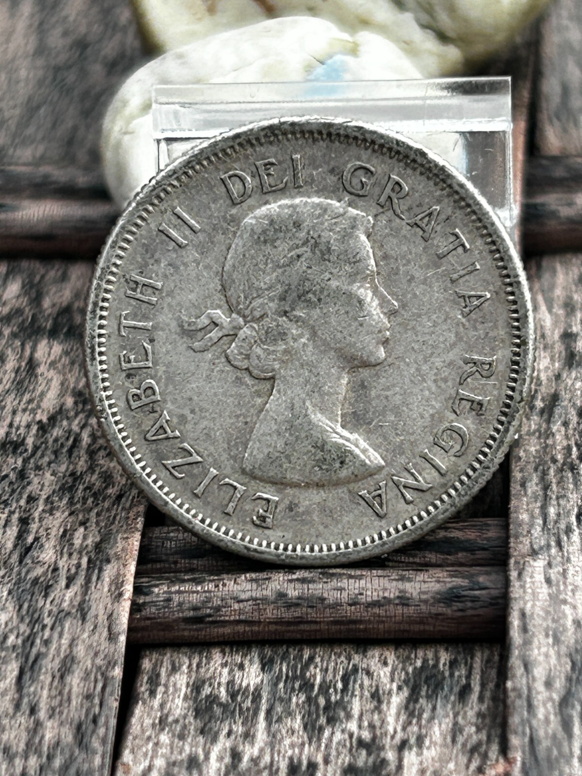 1958 canada 25 cents ref E 24